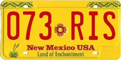NM license plate 073RIS