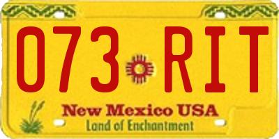 NM license plate 073RIT