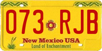 NM license plate 073RJB
