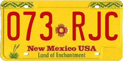 NM license plate 073RJC