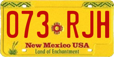 NM license plate 073RJH