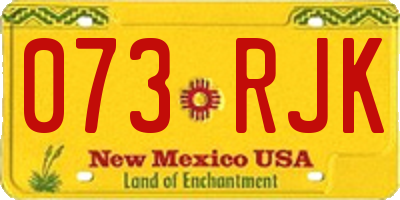 NM license plate 073RJK