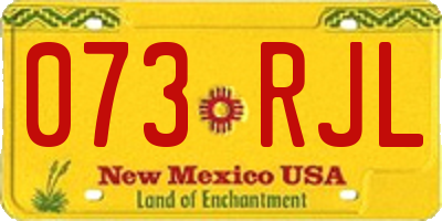NM license plate 073RJL