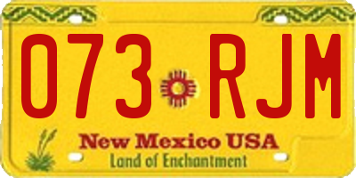 NM license plate 073RJM