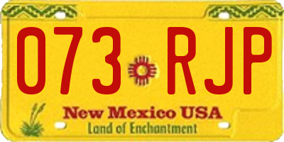 NM license plate 073RJP