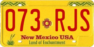 NM license plate 073RJS