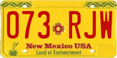 NM license plate 073RJW