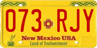 NM license plate 073RJY