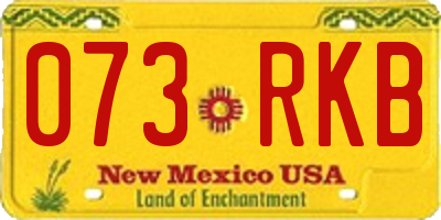 NM license plate 073RKB