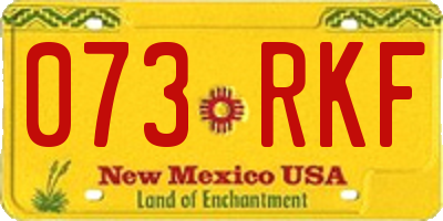 NM license plate 073RKF