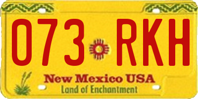 NM license plate 073RKH