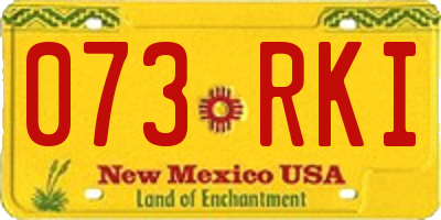 NM license plate 073RKI