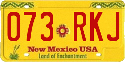 NM license plate 073RKJ