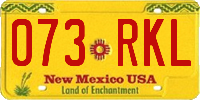 NM license plate 073RKL