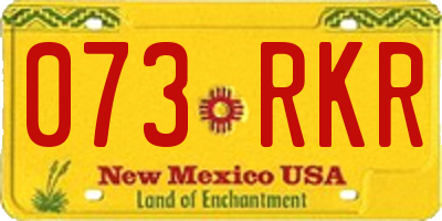 NM license plate 073RKR