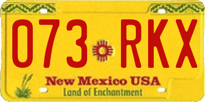 NM license plate 073RKX