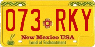 NM license plate 073RKY