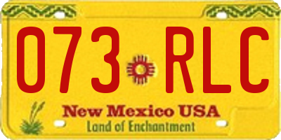 NM license plate 073RLC