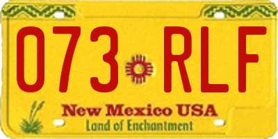 NM license plate 073RLF