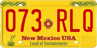 NM license plate 073RLQ