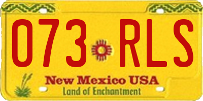 NM license plate 073RLS