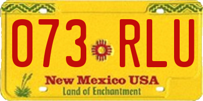 NM license plate 073RLU