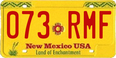 NM license plate 073RMF
