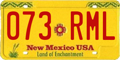 NM license plate 073RML