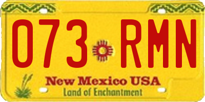 NM license plate 073RMN