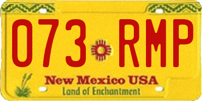 NM license plate 073RMP