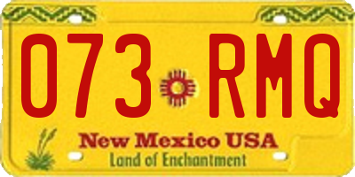 NM license plate 073RMQ