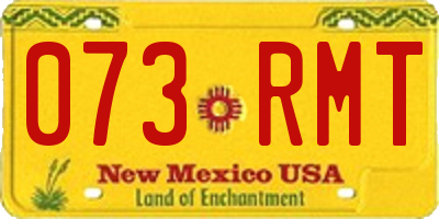 NM license plate 073RMT
