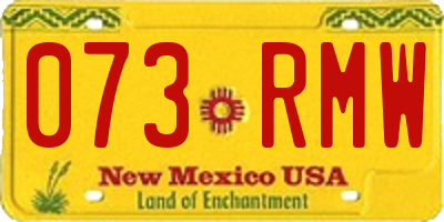 NM license plate 073RMW