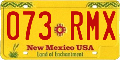 NM license plate 073RMX