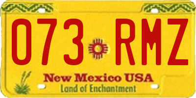 NM license plate 073RMZ
