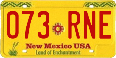 NM license plate 073RNE