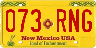 NM license plate 073RNG