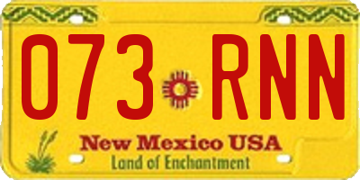 NM license plate 073RNN