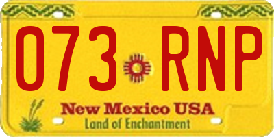 NM license plate 073RNP