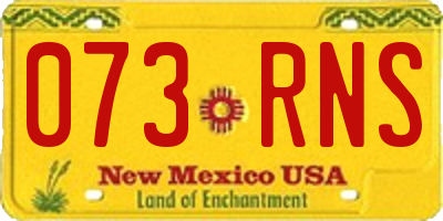 NM license plate 073RNS