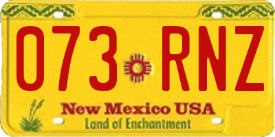 NM license plate 073RNZ