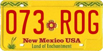 NM license plate 073ROG