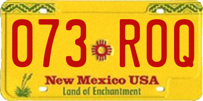 NM license plate 073ROQ