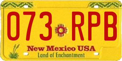 NM license plate 073RPB