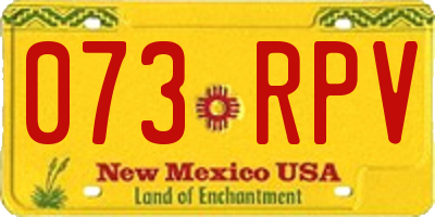 NM license plate 073RPV