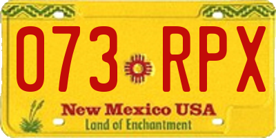 NM license plate 073RPX