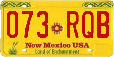 NM license plate 073RQB