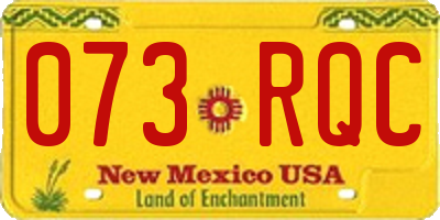 NM license plate 073RQC