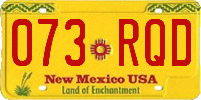 NM license plate 073RQD