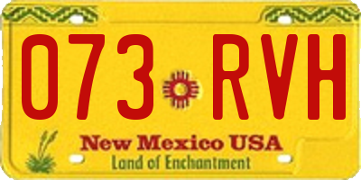 NM license plate 073RVH